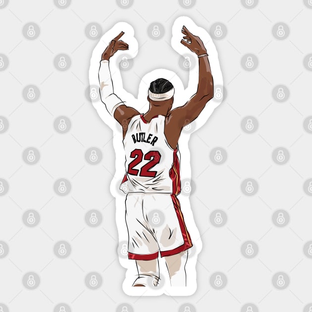 Jimmy Butler Celebration Sketch Sticker by rattraptees